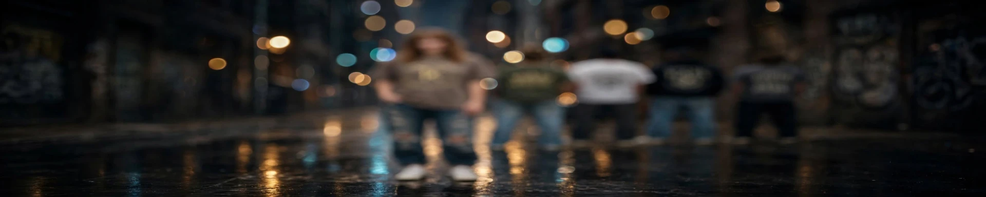 Threads of Kaos crew in a rainlit alley, the movement, out in the open.