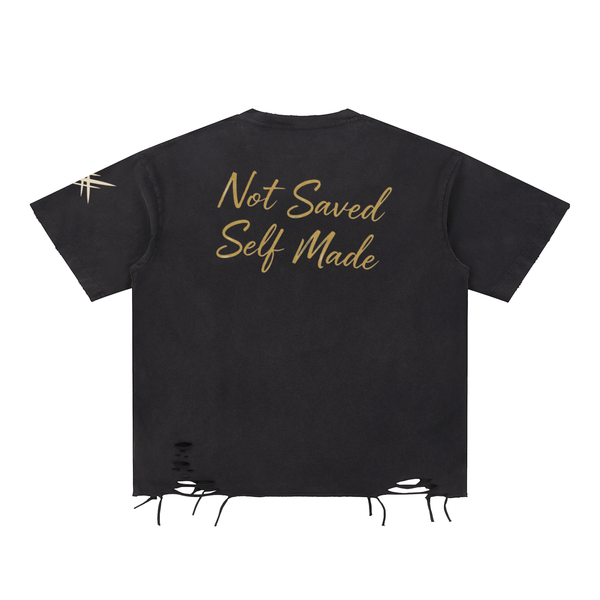 Kaos Crown Crop Tee, Not Saved Self Made Edition