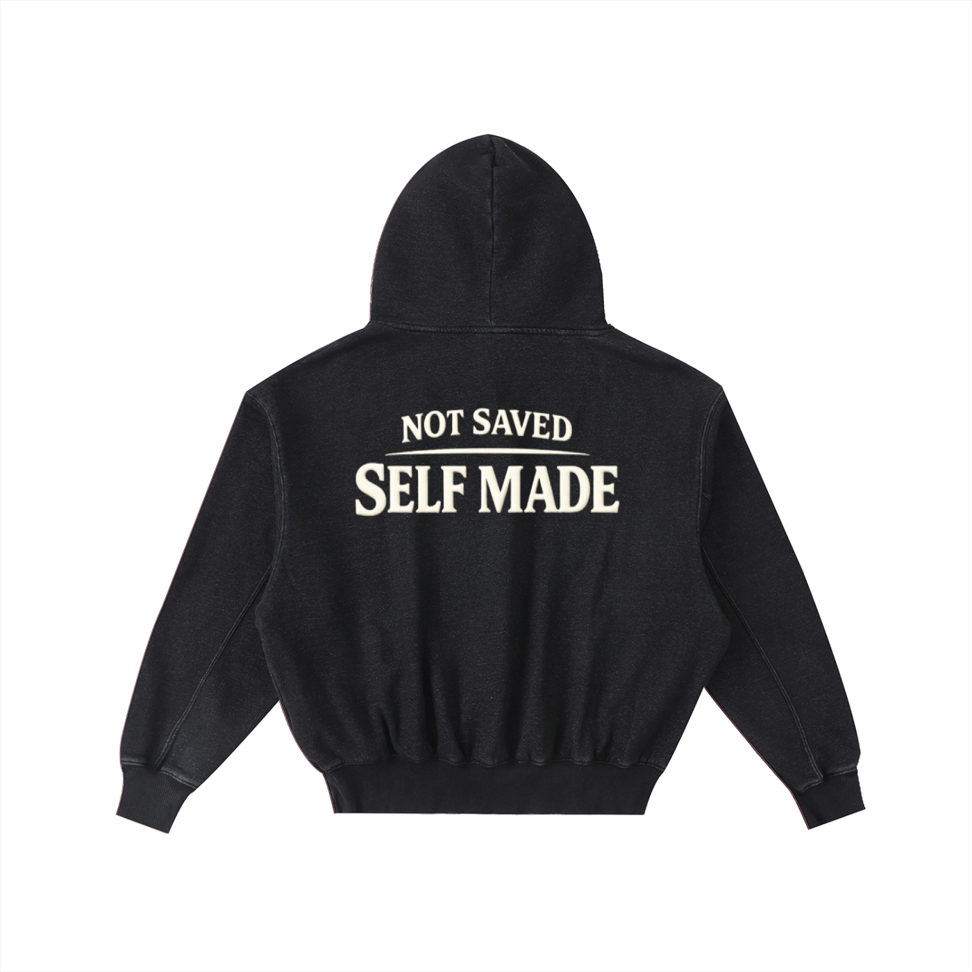 Frayed Enzyme Washed Fleece Hoodie