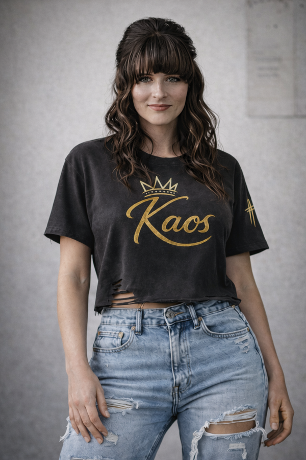 Kaos Crown Crop Tee, Not Saved Self Made Edition